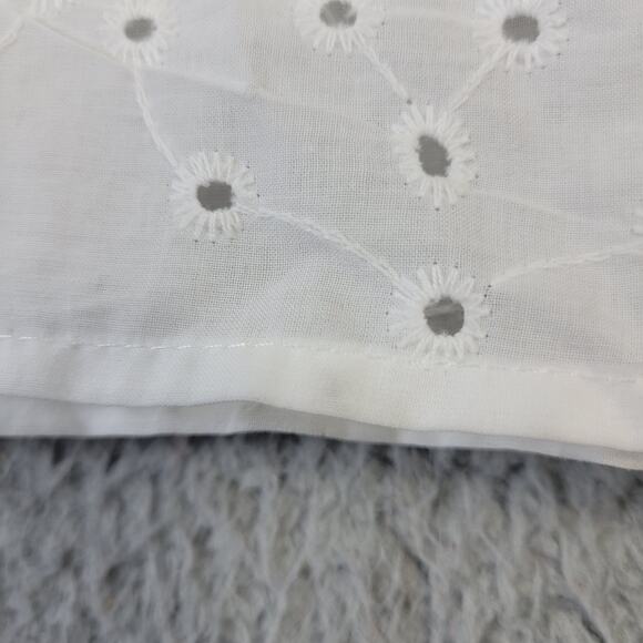 Knox Rose Maxi Dress Wedding Button Front Laced Open Work Embroidered 2X White - Picture 15 of 16